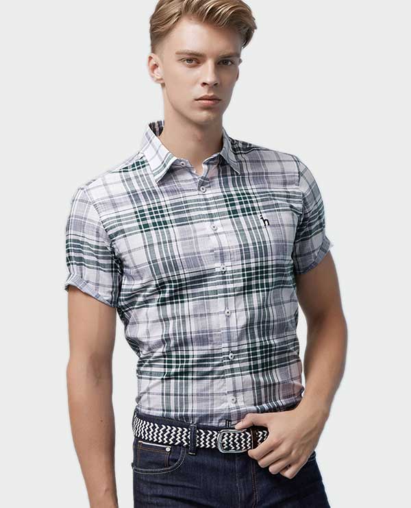 Men's classic business short sleeve woven shirt